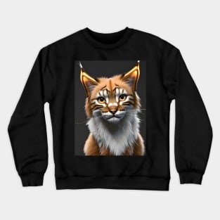 Lynx Cat - Modern Digital Art Crewneck Sweatshirt